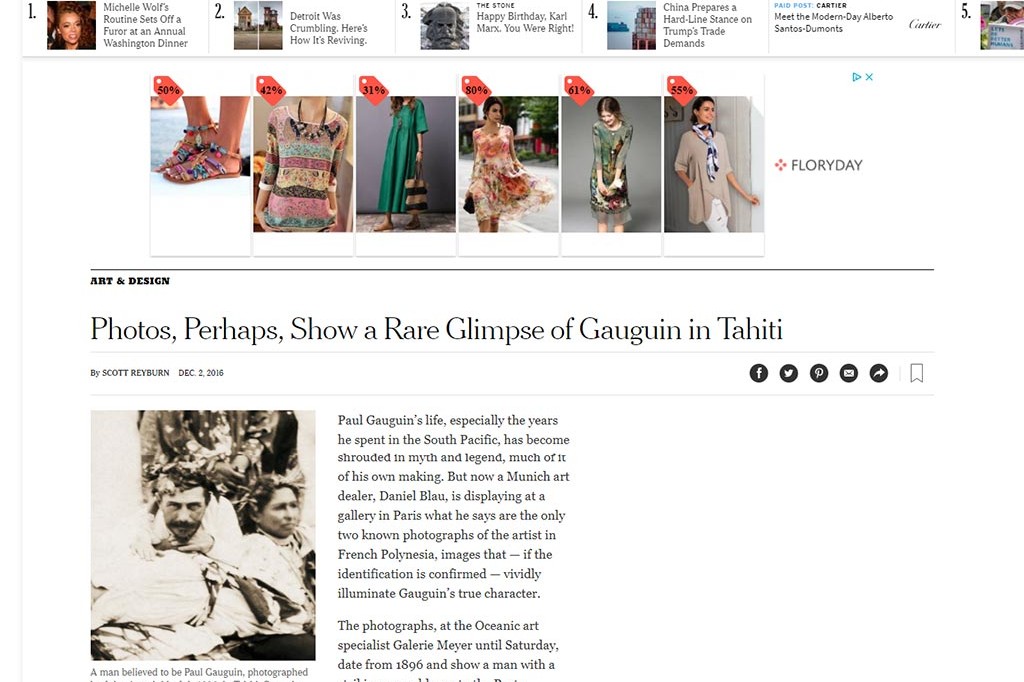 The New York Times Culture section feature on Philipp Humm