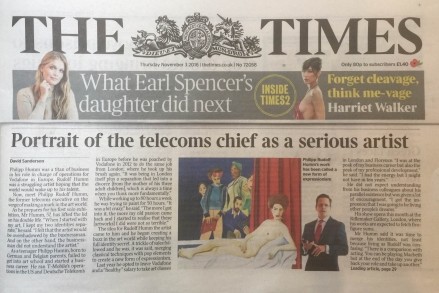 The Times article on artist Philipp Humm.