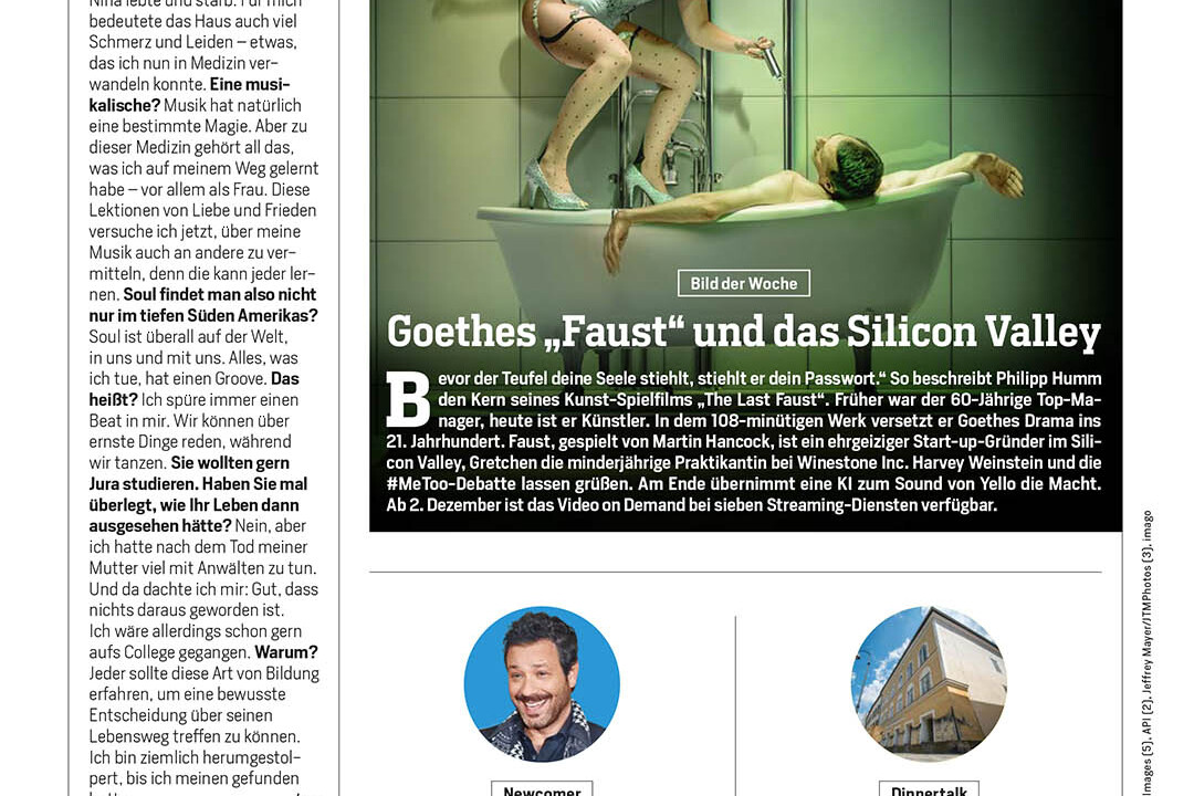 Focus Magazin article featuring German artist Philipp Humm