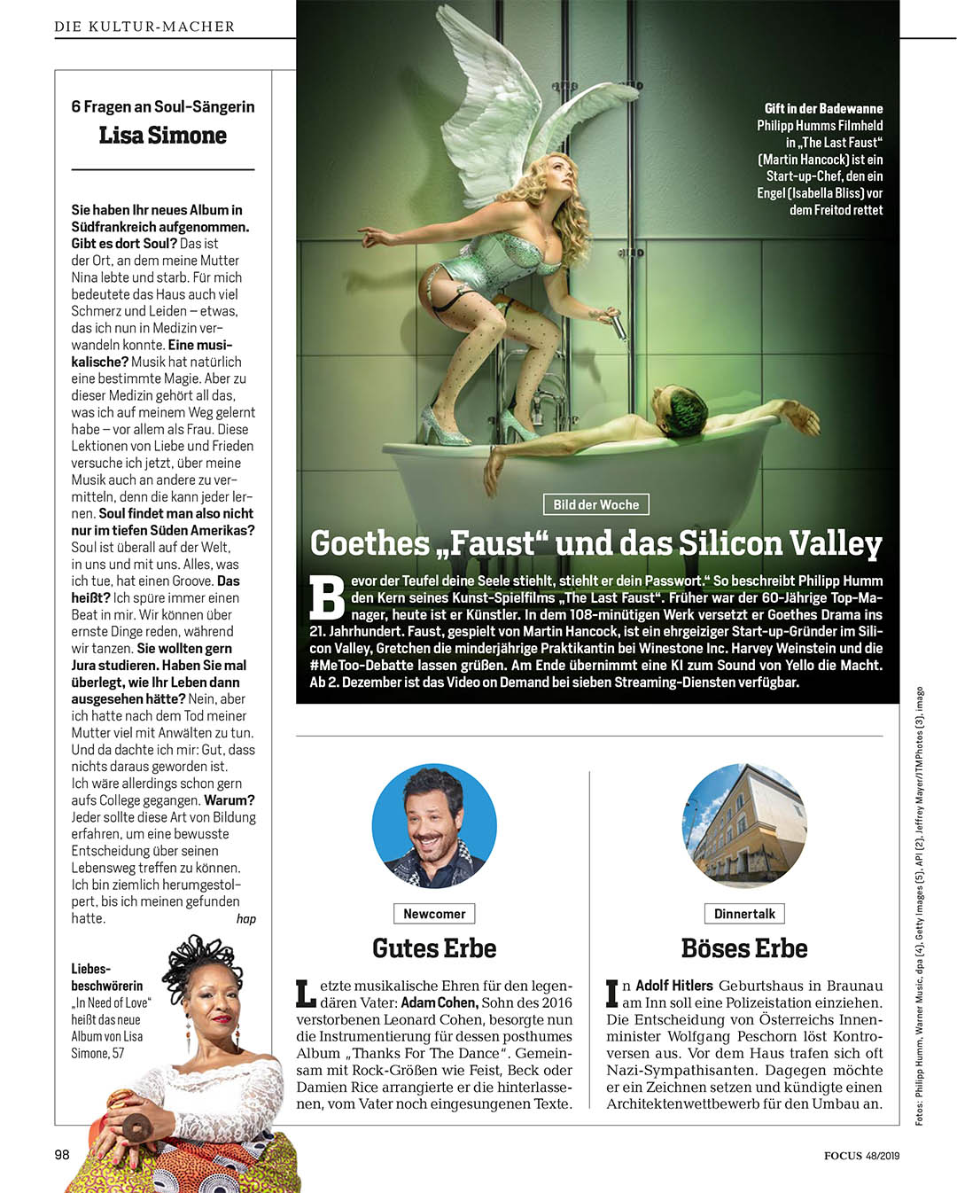 Focus Magazin article featuring German artist Philipp Humm