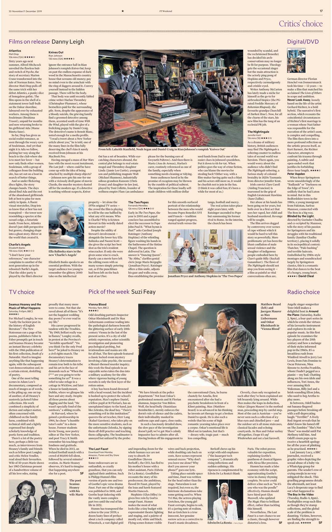 Financial Times Pick of the Week featuring Philipp Humm’s The Last Faust.
