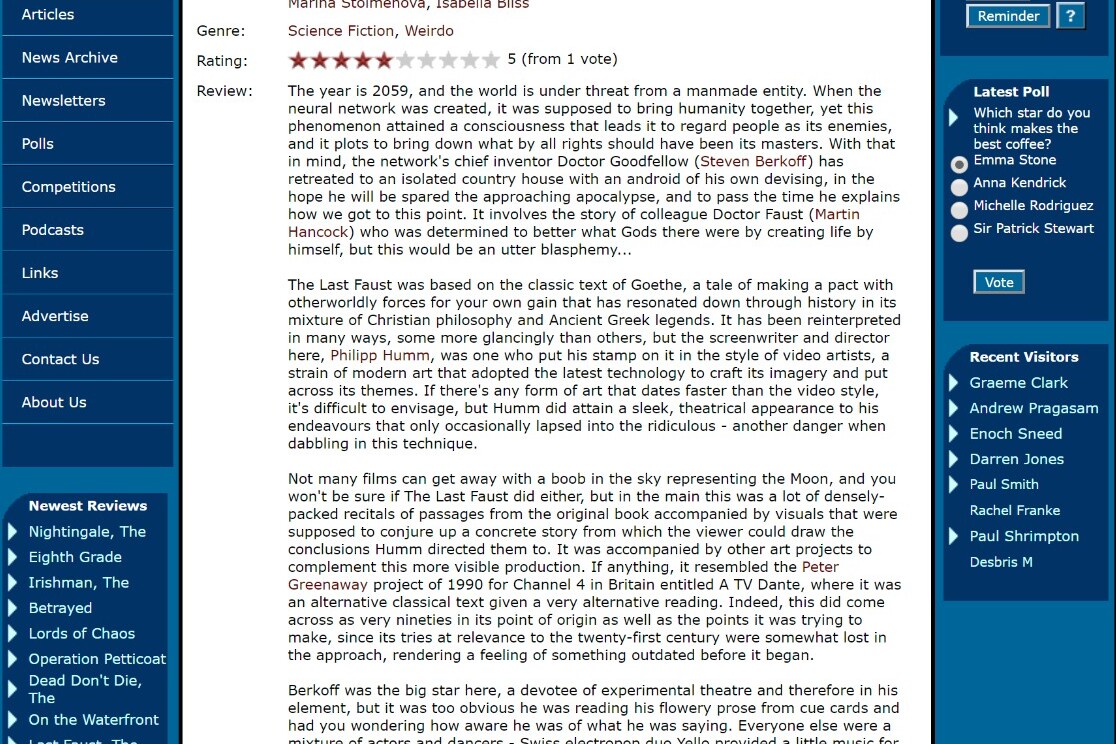 The Spinning Image review for Philipp Humm.
