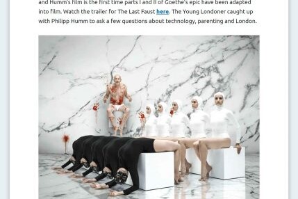 The Young Londoner magazine article on artist Philipp Humm.