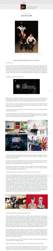 Behind the scenes in Philipp Humm’s studio by Atelier-Besuche.