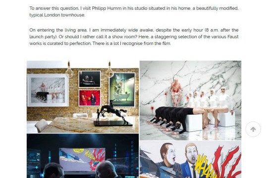 Behind the scenes in Philipp Humm’s studio by Atelier-Besuche.