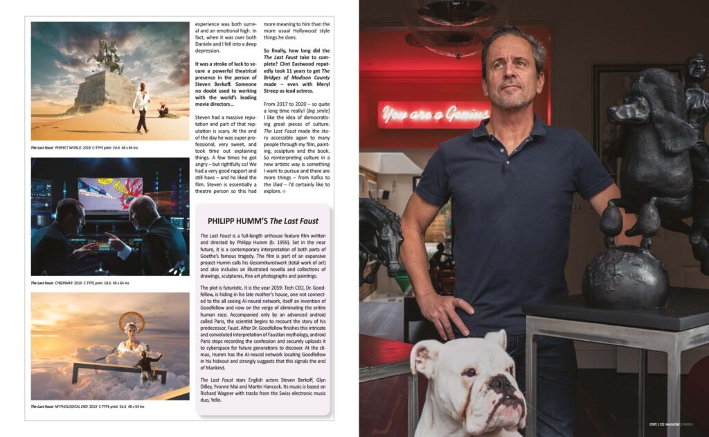 F22 Magazine article on artist Philipp Humm and his filmography