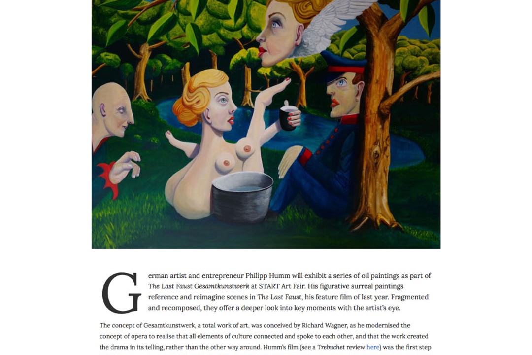 Trebuchet Magazine critical review of Philipp Humm's Gesamtkunstwerk.