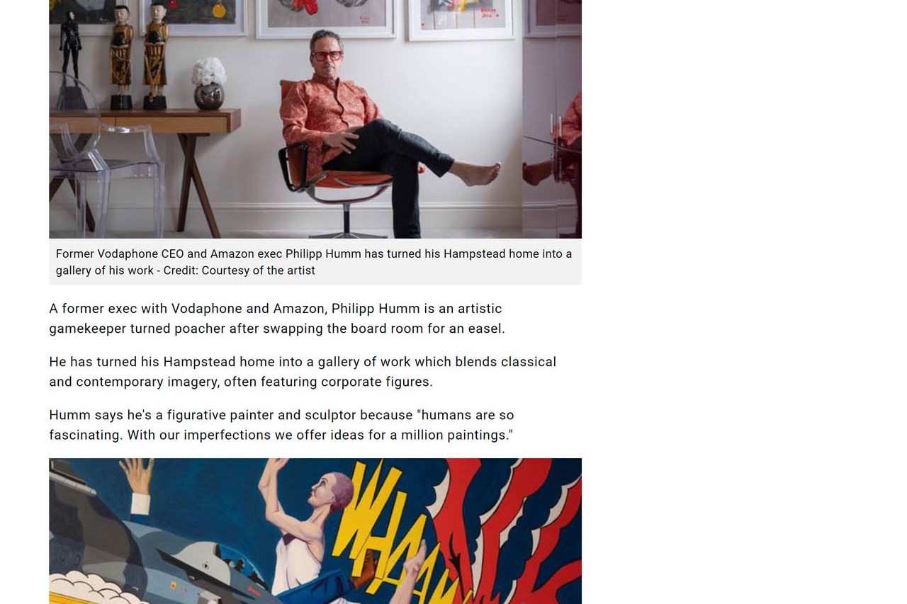 Ham & High newspaper article about Philipp Humm’s art