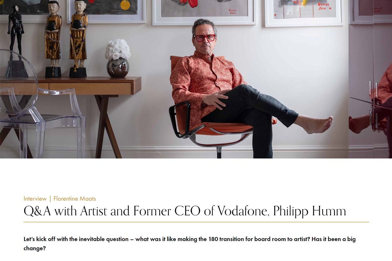 The Sybarite luxury lifestyle feature on artist Philipp Humm