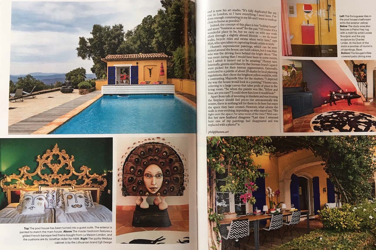 Sunday Times Style Magazine Feature on Artist Philipp Humm's Studio in Southern France